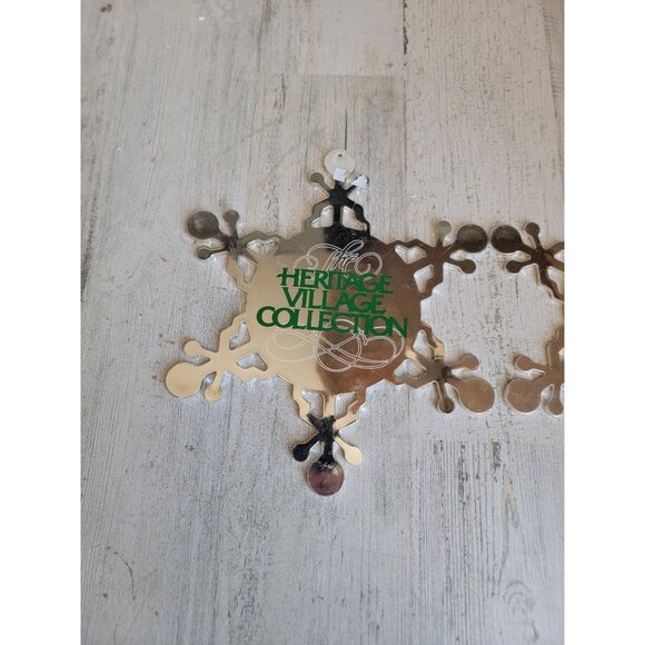 Vintage Dept 56 heritage village collection large snowflake ornament set - Picture 2 of 8